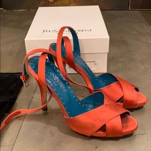 Ives saint laurent tangerine ankle strap sandals